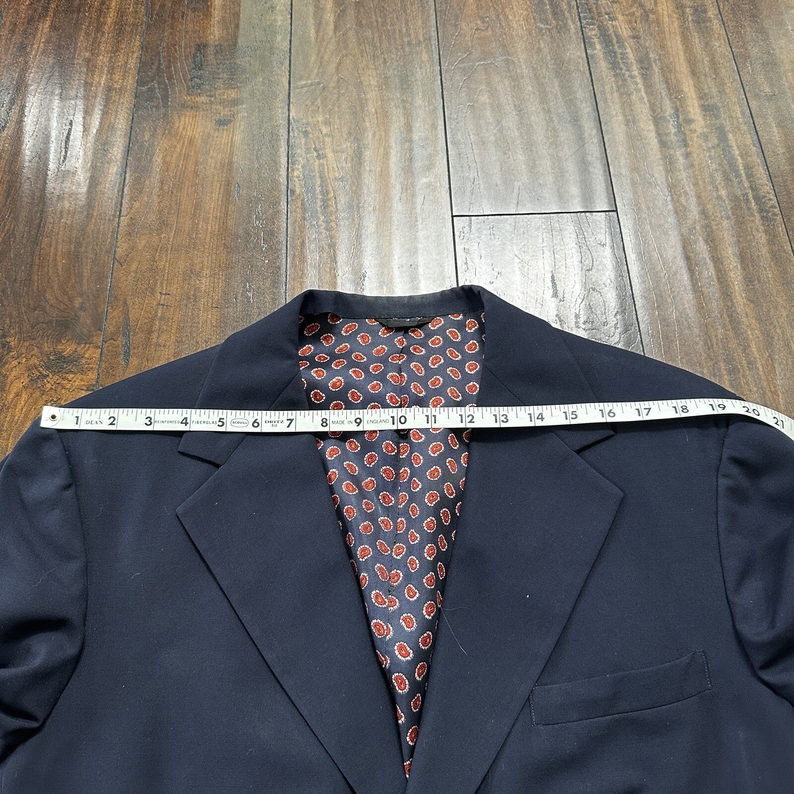 1960s 1970s Navy Oregon Sport Jacket VTG Mens Suit 42 33x33 Rockabilly Classy