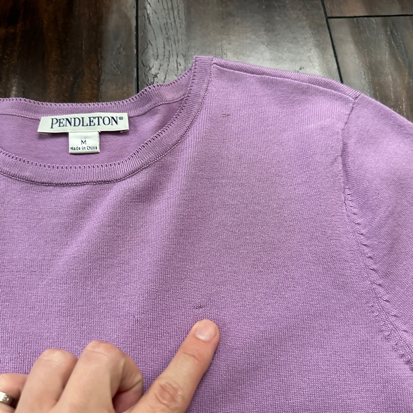 Pendleton T-Shirt Womens Size Medium Purple Short Sleeve Tee VTG Ladies Soft