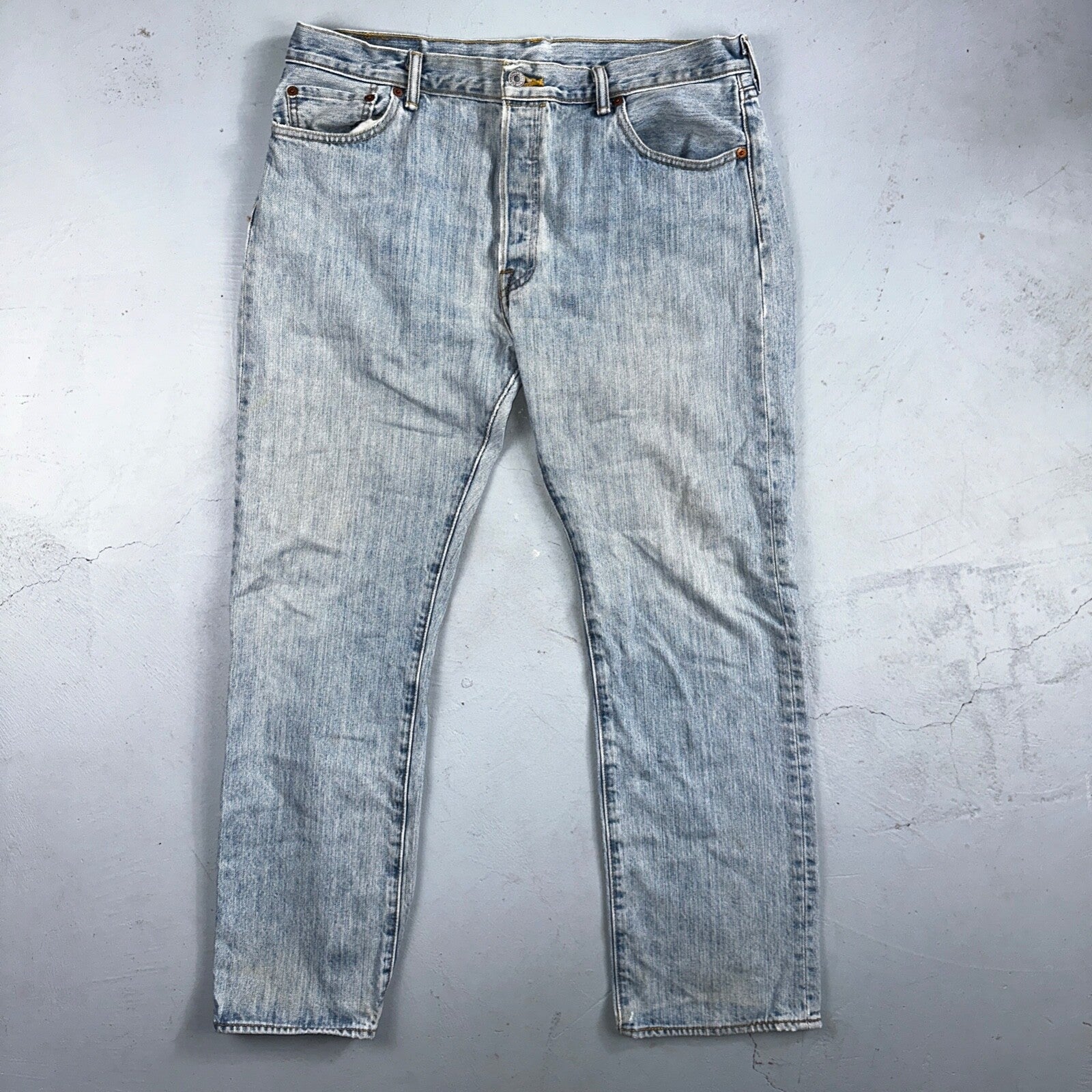 Levis 501 Vintage Y2K XX Straight Leg Jeans 36x30 Light Wash 2000s Act 35x29