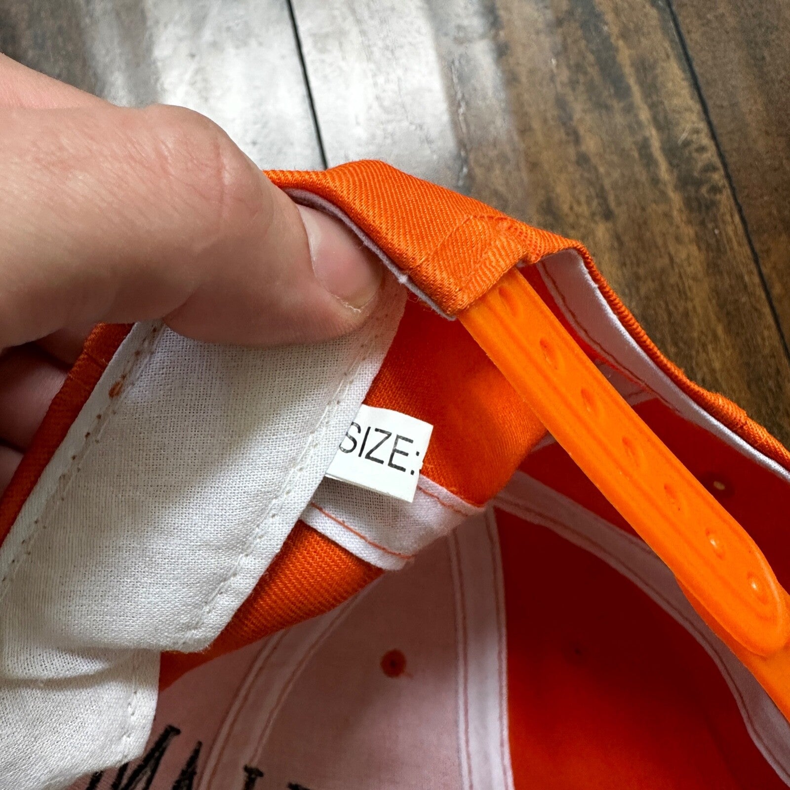 Holland Bright Orange VTG Hat Cap Snapback Cool Basic Text Casual