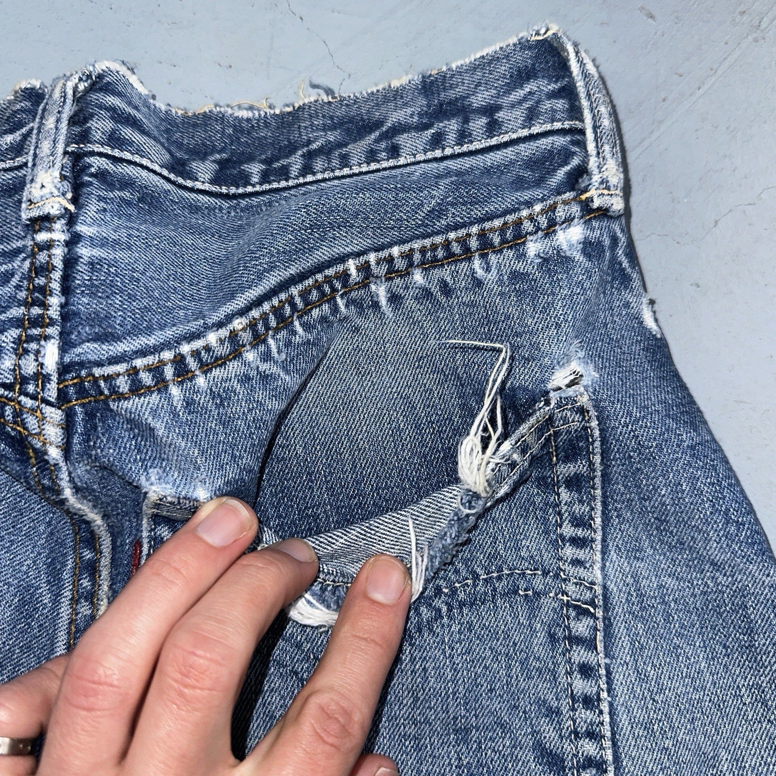 Levis 501 Big E Vintage 60s Redline Selvedge USA XX 1960s Jeans 66 Act 26x31