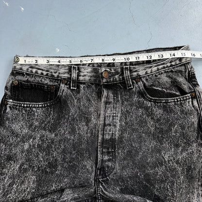 Levis 501 Vintage 80s USA XX Straight Leg Jeans Black Acid Wash 33x32 Act 31x30
