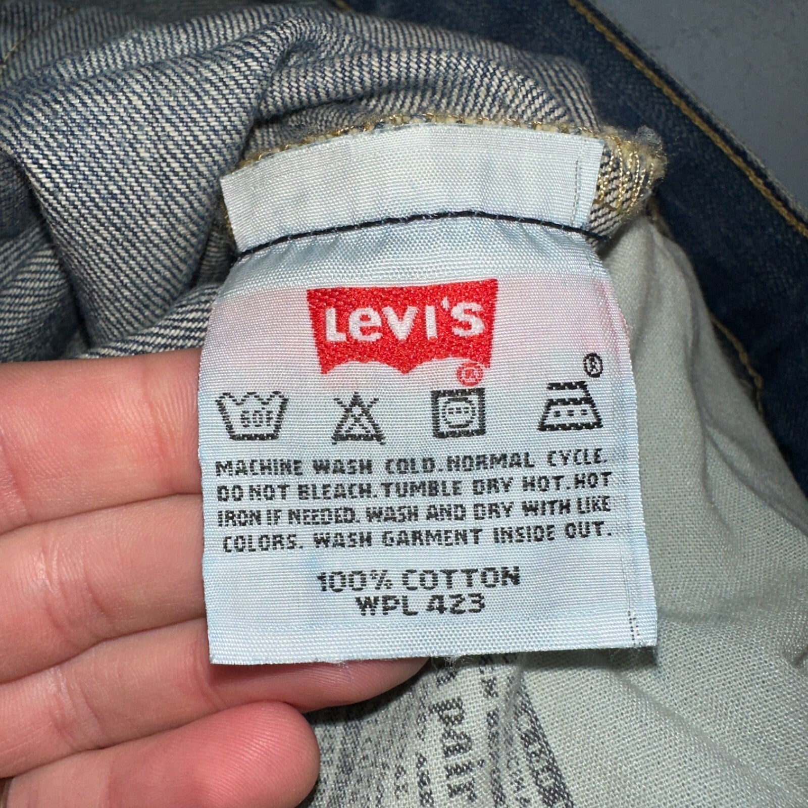 Levis 501 Vintage 90s XX Straight Leg Jeans Y2K Blue Med Wash 34x36 Act 33x35
