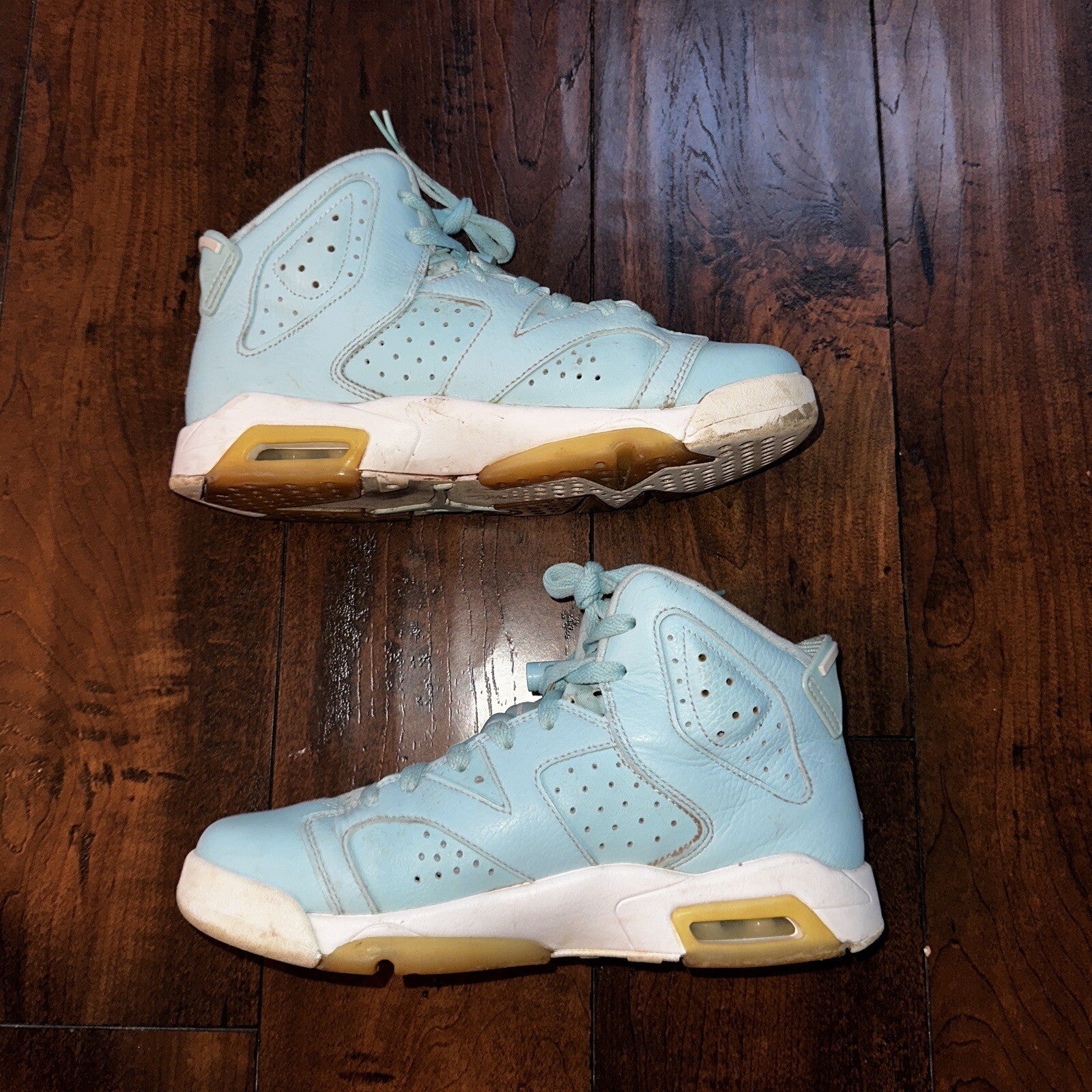 Nike Air Jordan 6 Retro Pantone GS Still Blue Sz 6.5 Y 543390-407