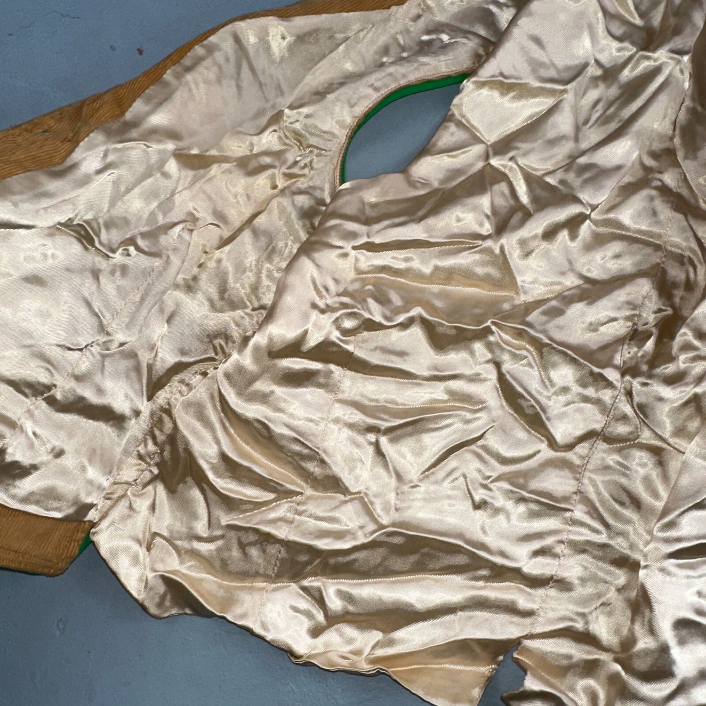 Vintage Buckle Back Vest Mens Green Waistcoat Size S 1940s 1950s 1960s Antique