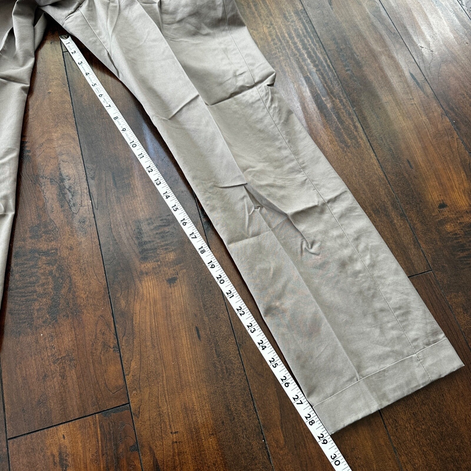 VTG 60s Brown Dress Pants Trousers Talon Fly Size 26x29 1960s Slacks Light