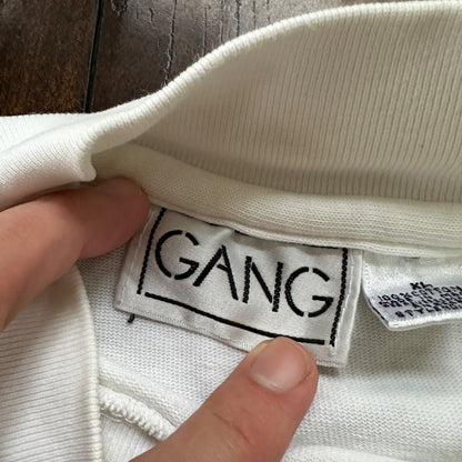 Sports White Basketball Team Long Sleeve Gym Vintage T Shirt 90s Gang Cool Rap