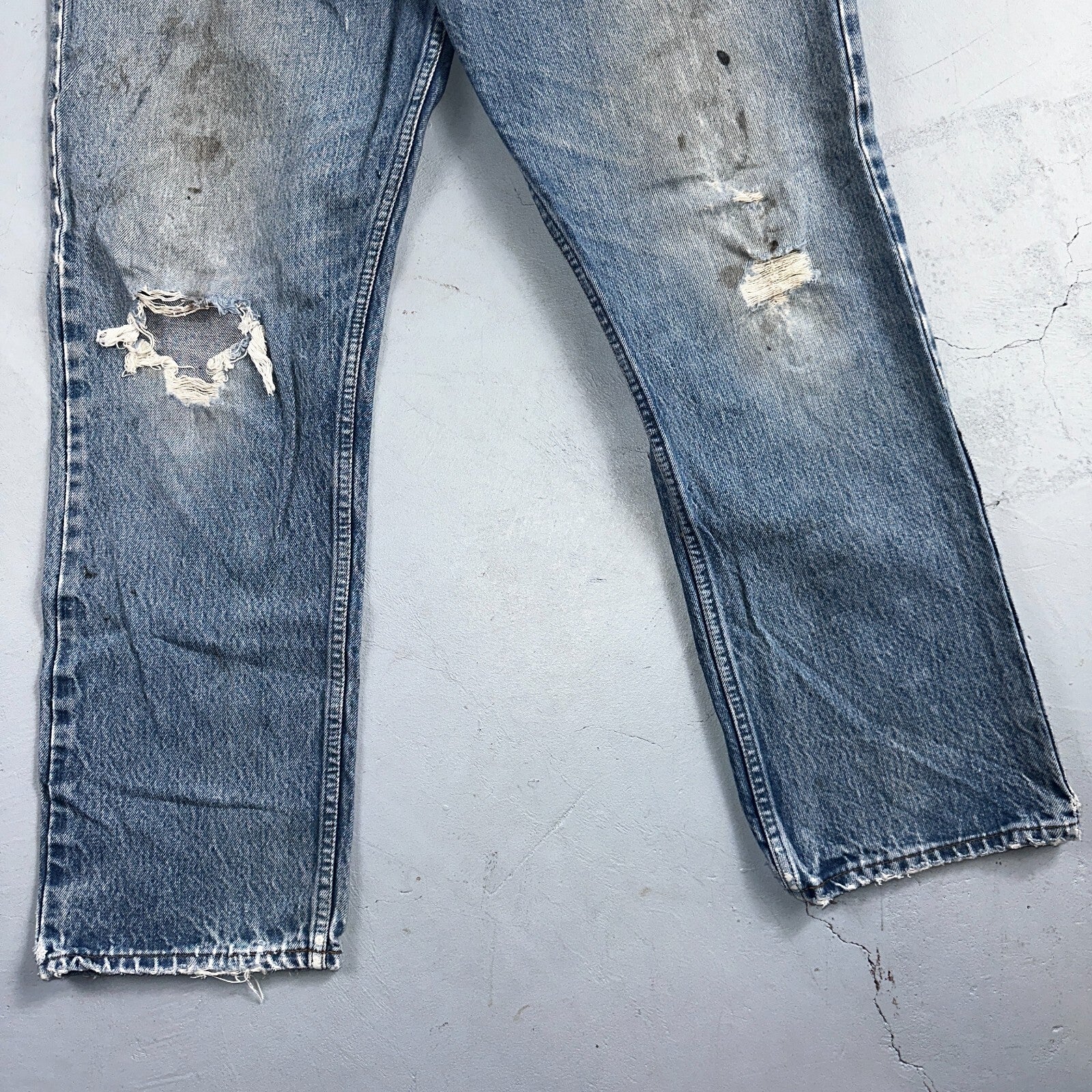 Levis 517 Vintage 80s USA Orange Tab Bootcut Flare Blue Worn Jeans Act 34x27