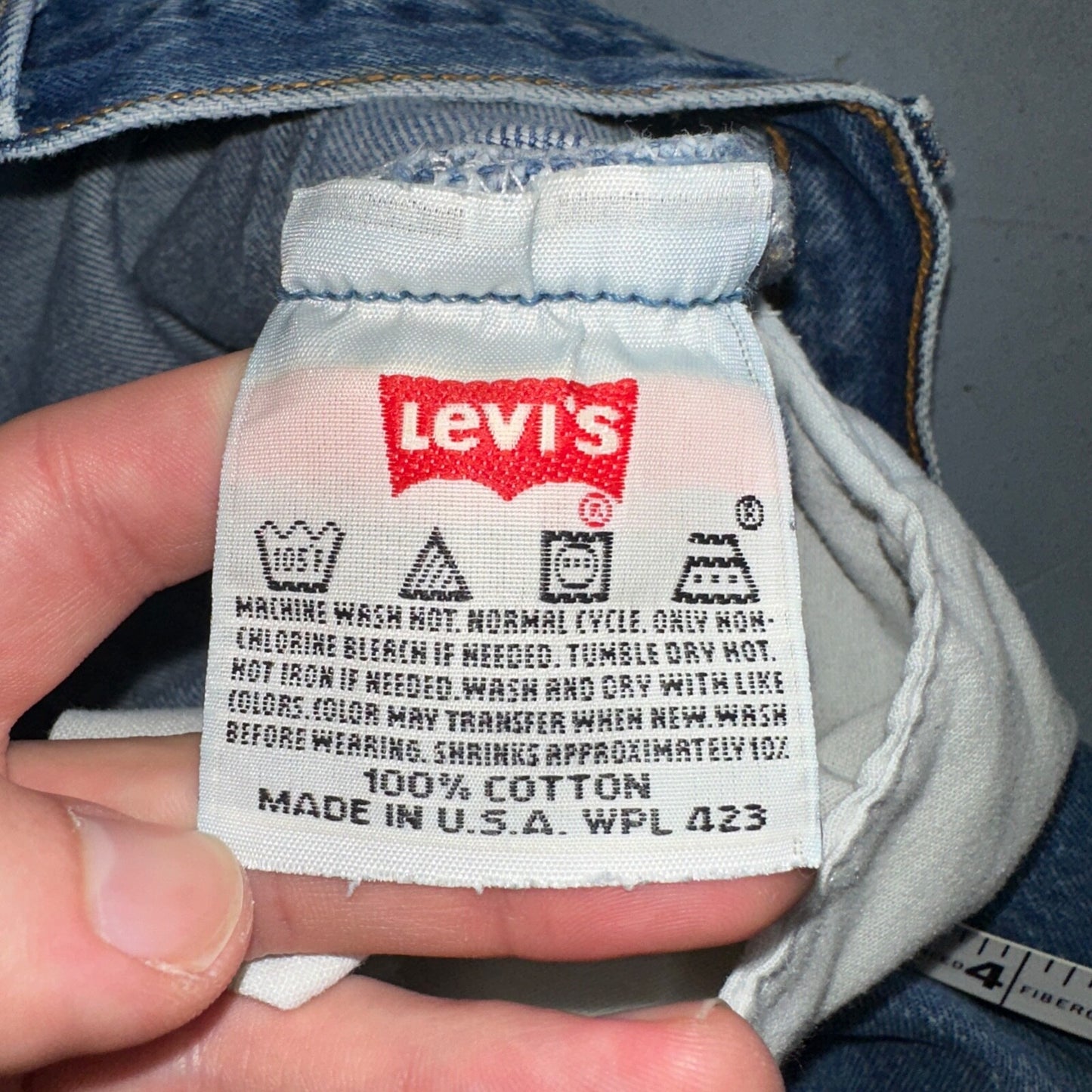 Levis 501 Vintage 90s USA XX Straight Leg Jeans Blue Med Wash 42x32 Act 38x27