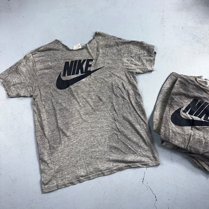 Nike 70s Lot of 8 VTG T Shirt Orange Tag Gray Swoosh Soft Chopped Front Team