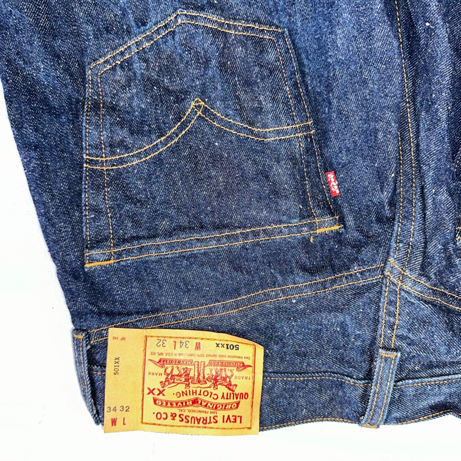 Levis 501 Vintage 90s USA XX Straight Leg Jeans Blue Dark Wash 34x32 Act 31x29