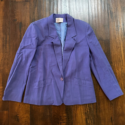 VTG Pendleton Women’s 100% Virgin Wool Purple Blazer Jacket USA Size 8 Skirt Set