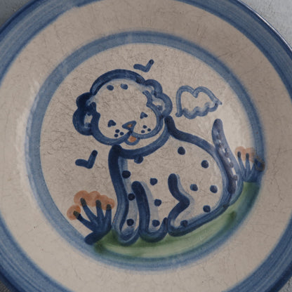 MA Hadley Dinner Stoneware Plate Platter Country Farm Dog And Cow Lot of 2