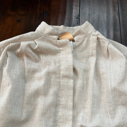 Vintage USA Rockabilly Womens Button Shirt 80s 70s Top Missing Button M