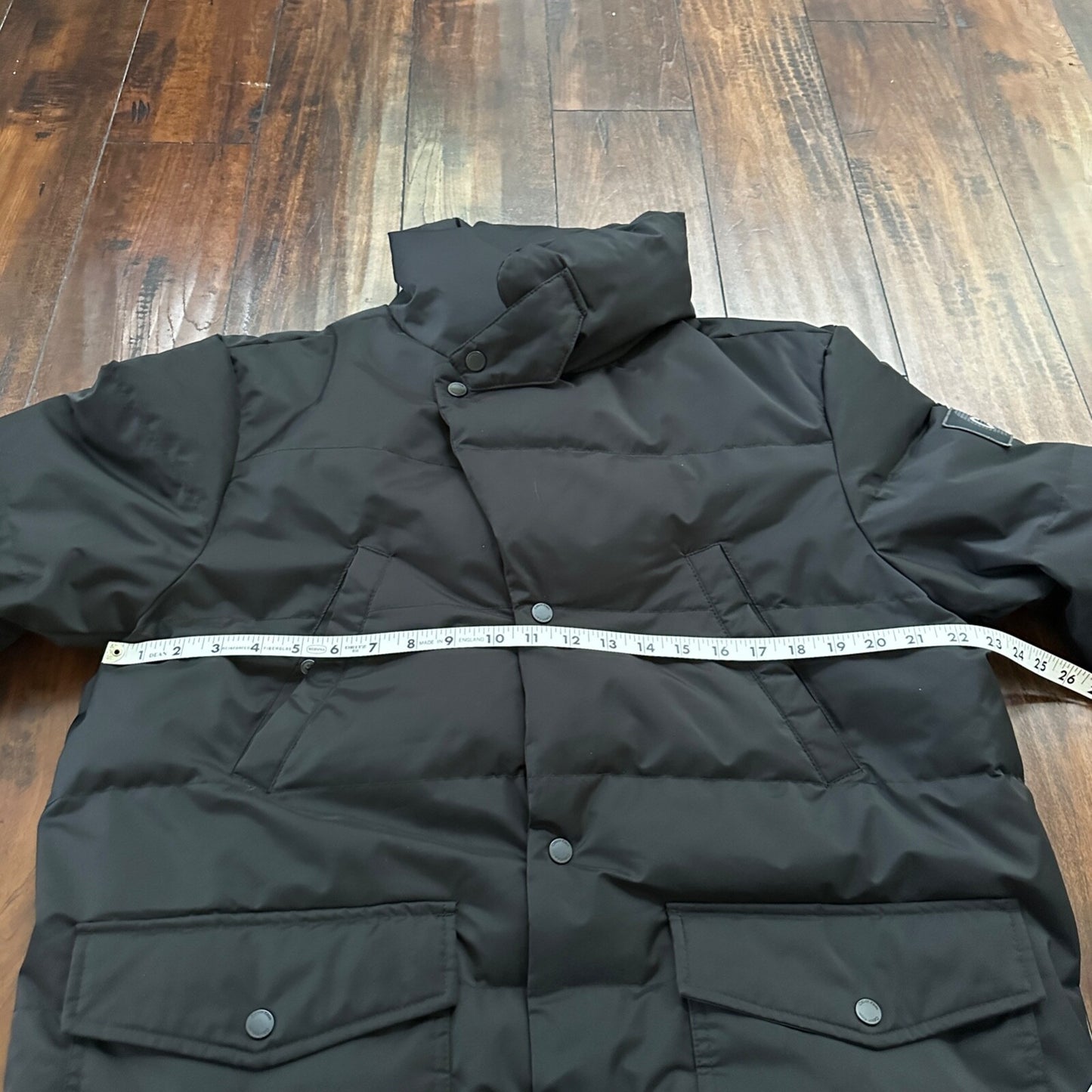 Calvin Klein Mens Down Puffer Jacket Black Large Ski Winter Warm Black Sleek