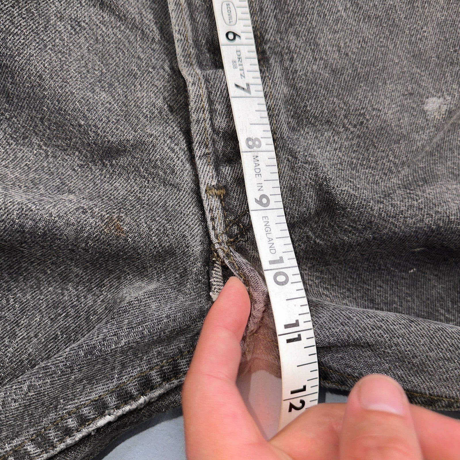 Levis 501 Vintage 80s USA XX Straight Leg Jeans Gray Light Wash 36x32 Act 34x30