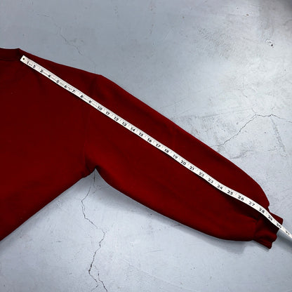 Russell Athletic USA L Sweatshirt 90s VTG Crewneck Red Basic Blank Essential