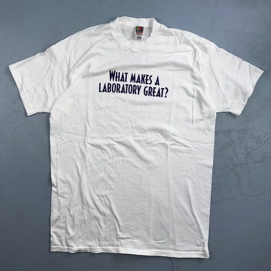 Laboratory Servies Quote VTG T Shirt FOTL 90s 2XL I DO Funny Humor Health Unqiue