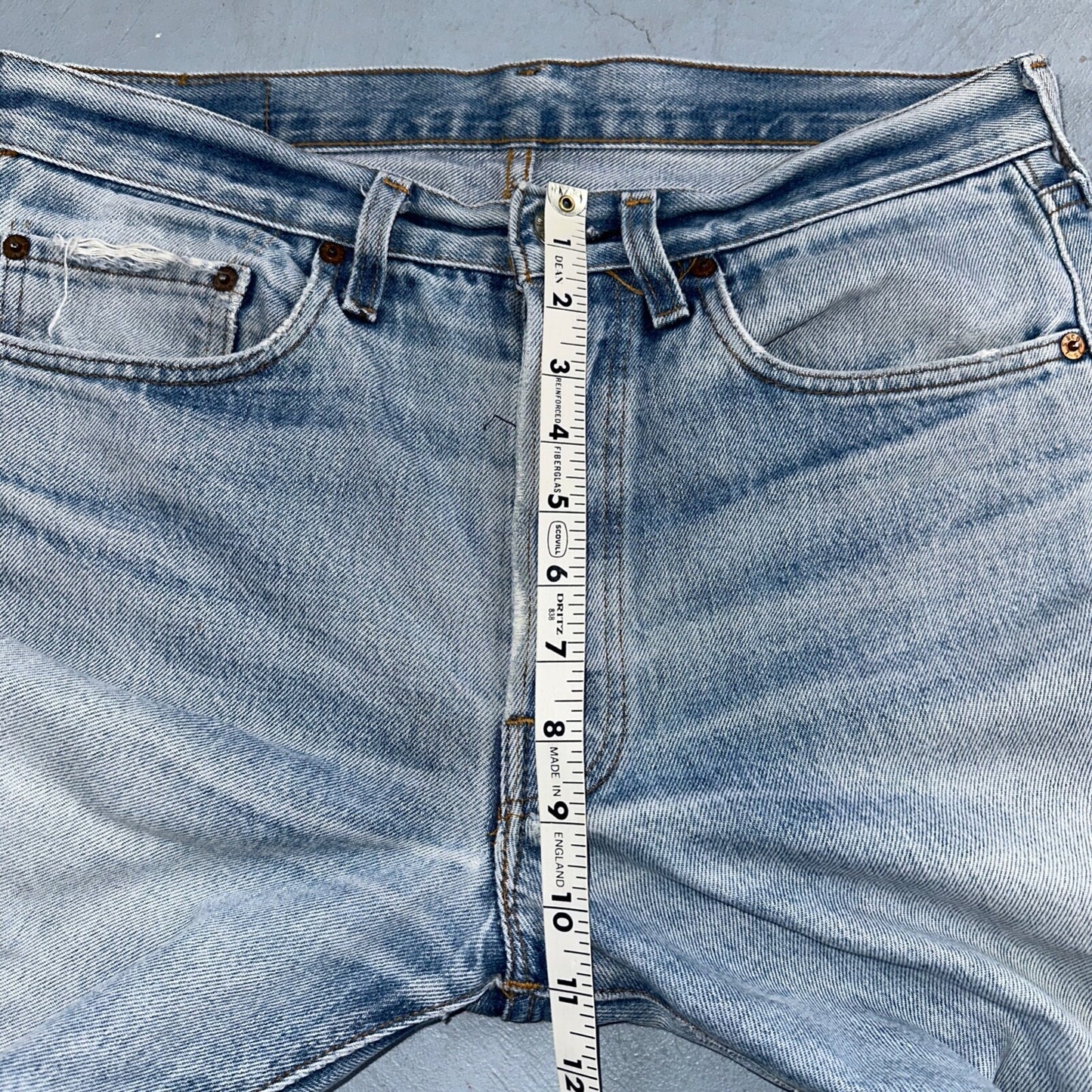 Levis 501 Vintage 80s Redline Selvedge USA XX Jeans Light Wash 524 Act 32x27