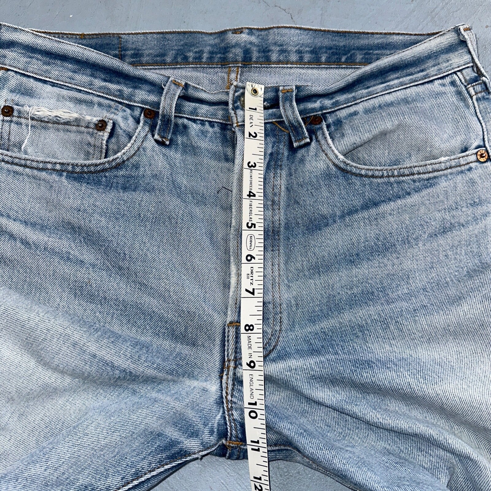 Levis 501 Vintage 80s Redline Selvedge USA XX Jeans Light Wash 524 Act 32x27