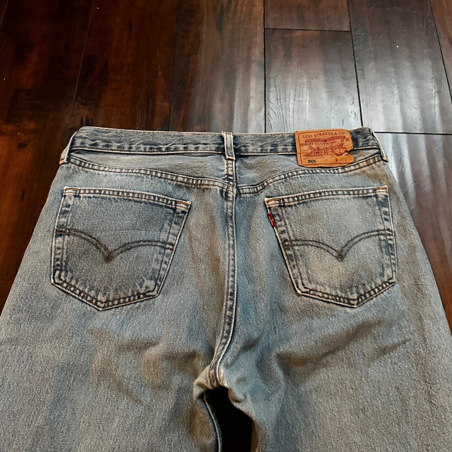 Levis 501 Vintage Y2K Straight Leg XX 2000s Jeans 36x34 Light Wash Act 33x33