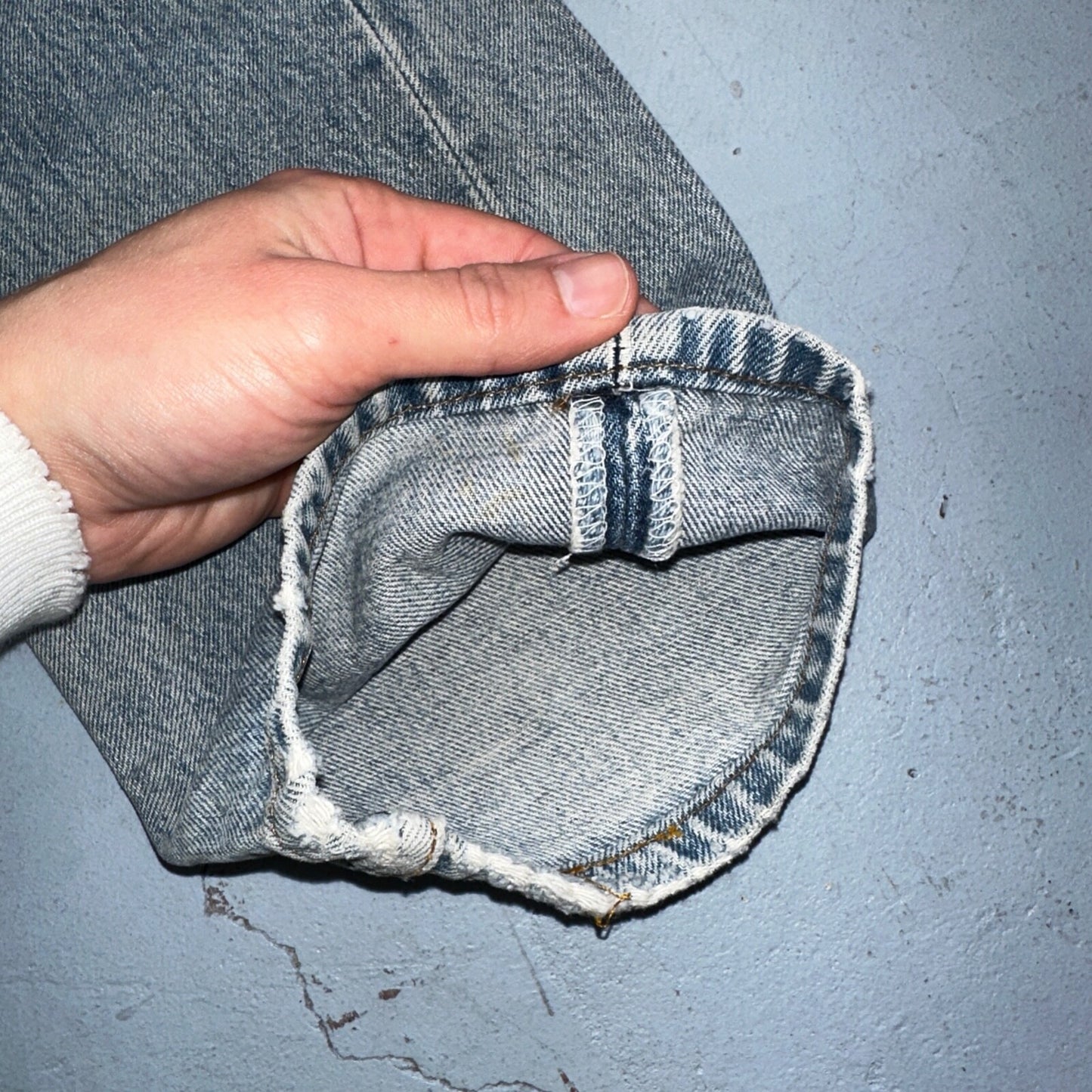 Levis 501 Vintage 90s USA XX Straight Leg Jeans Blue Light Wash 29x32 Act 28x31