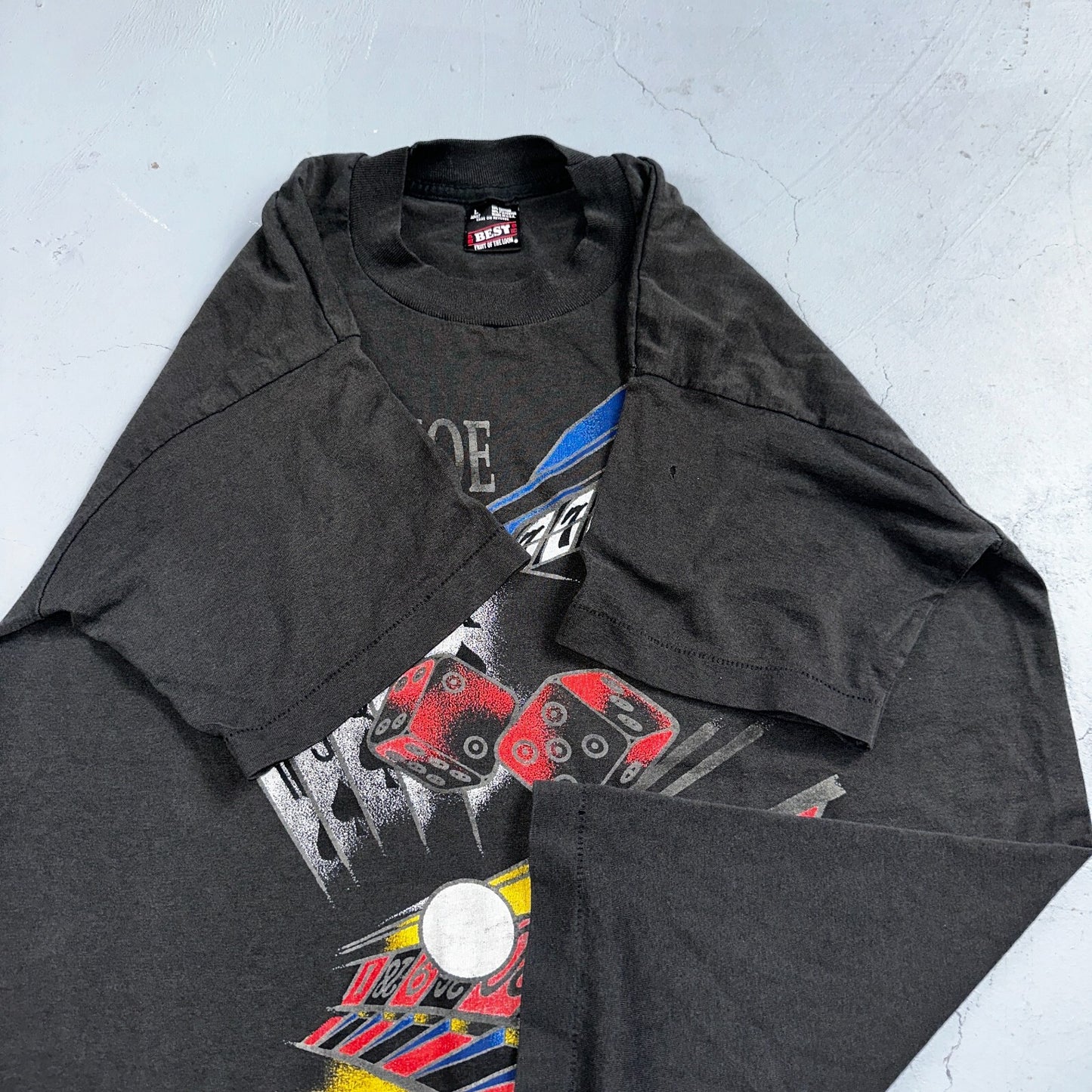 Lake Tahoe Casino Gambling VTG T Shirt Blackjack Cards Poker 1994 Faded 90s