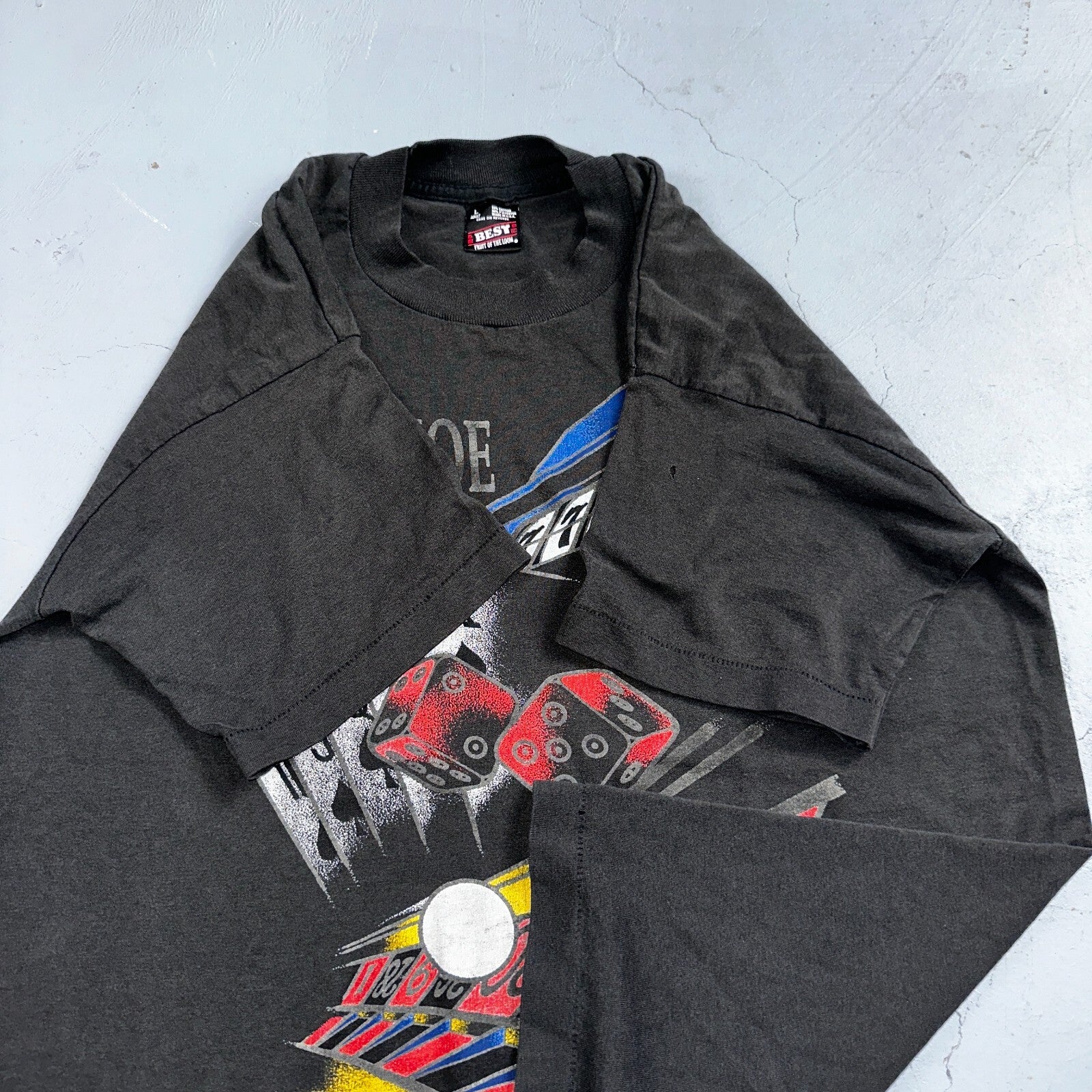 Lake Tahoe Casino Gambling VTG T Shirt Blackjack Cards Poker 1994 Faded 90s