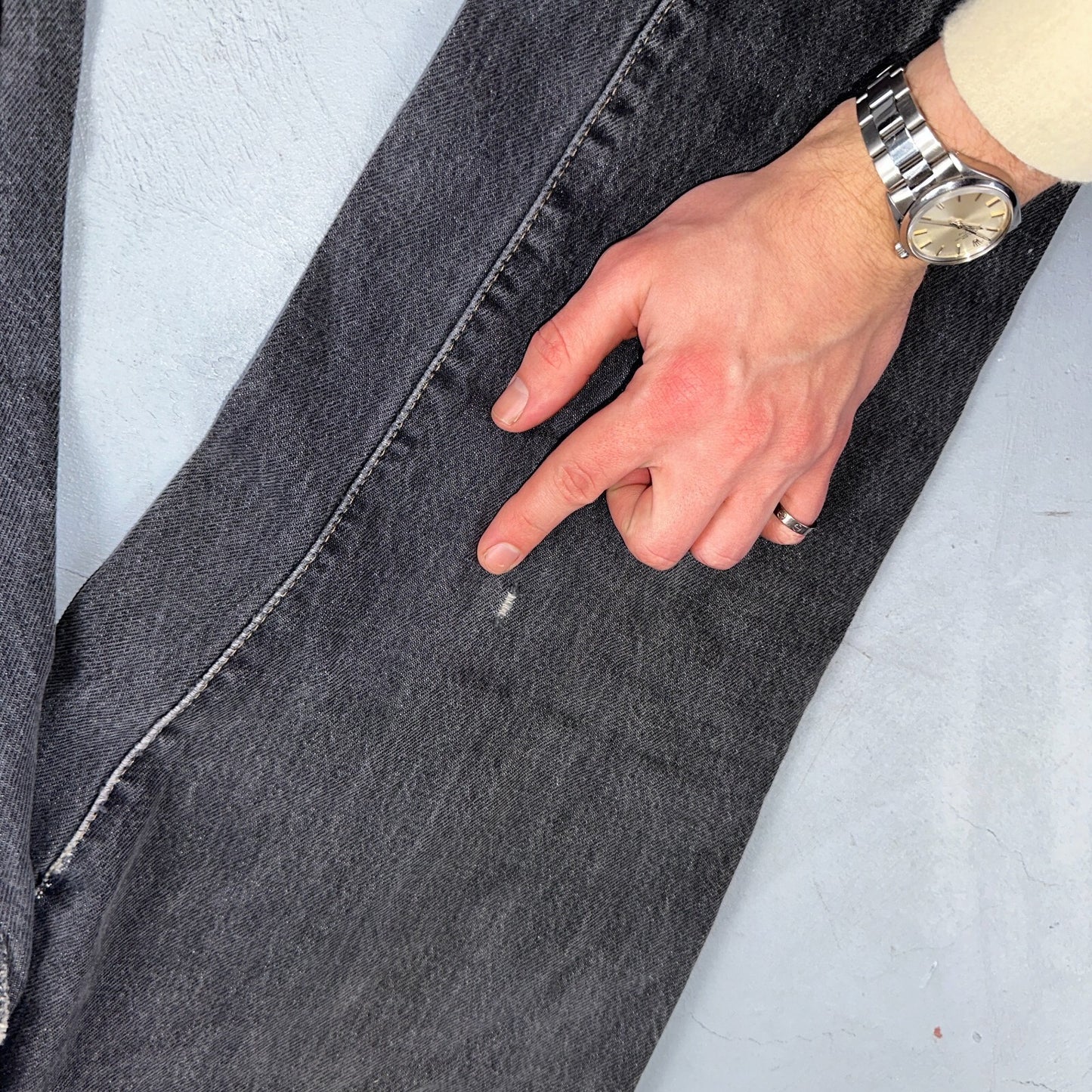 Levis 501 Vintage 80s USA XX Straight Leg Jeans Womens Faded Grey Wash Act 26x31