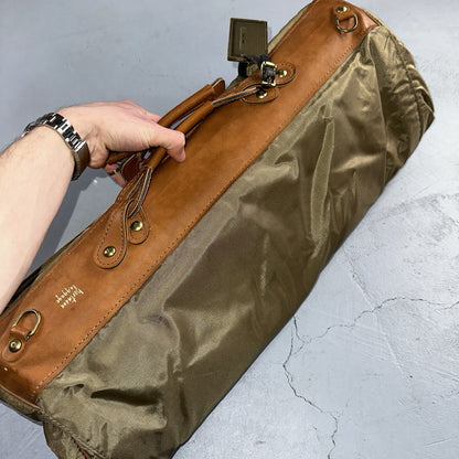 VTG Hartmann Garment Suit Bag Carry On Leather & Nylon 25x40 Luggage Hang up