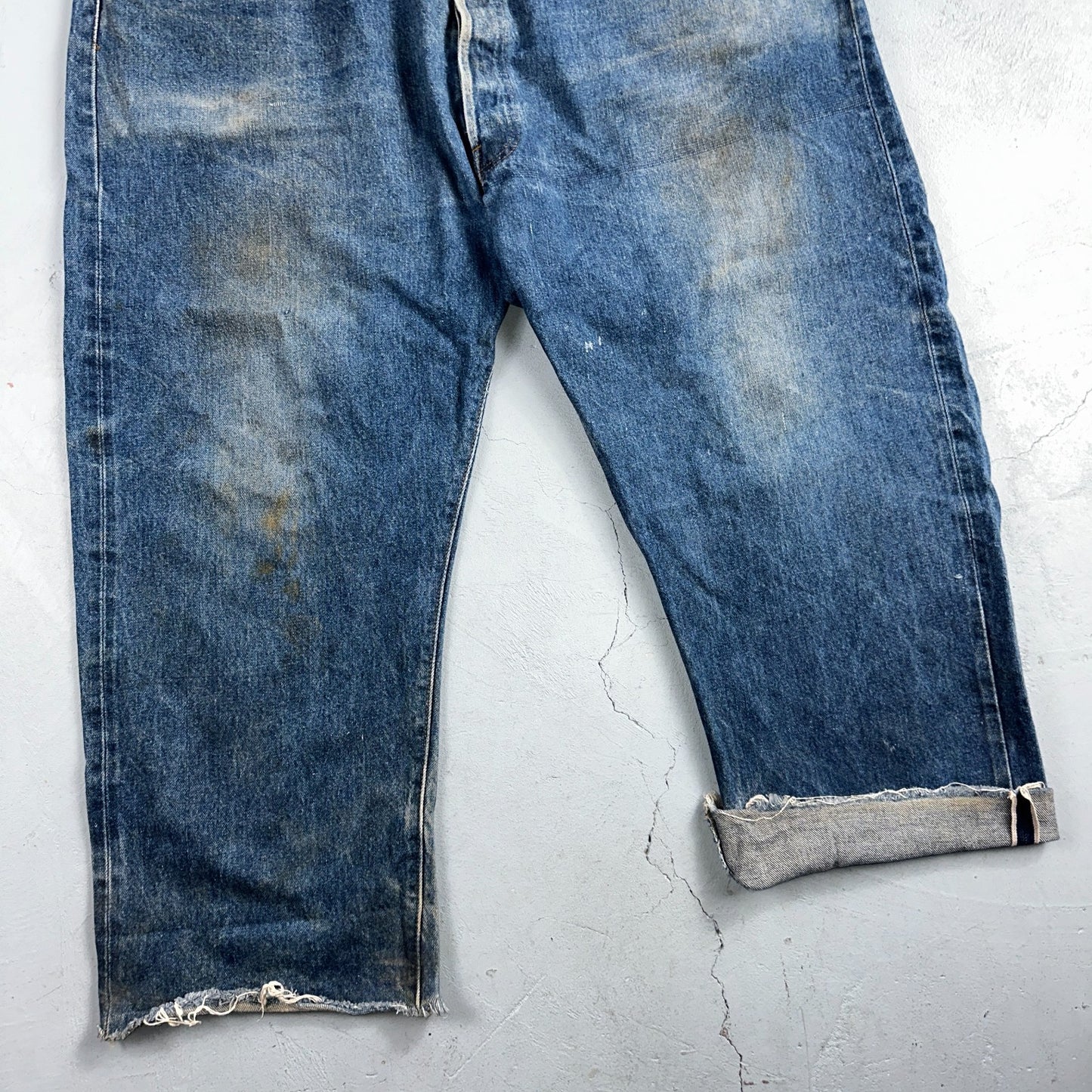 Levis 501 Vintage 80s Redline Selvedge USA XX Jeans Med Wash 48x30 Act 44x25