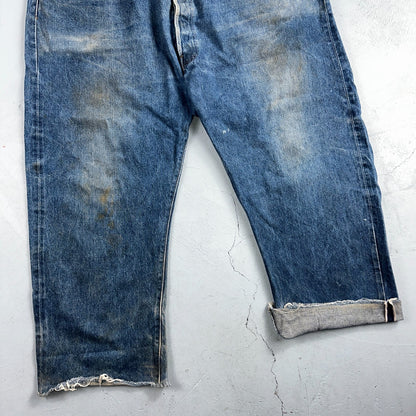 Levis 501 Vintage 80s Redline Selvedge USA XX Jeans Med Wash 48x30 Act 44x25