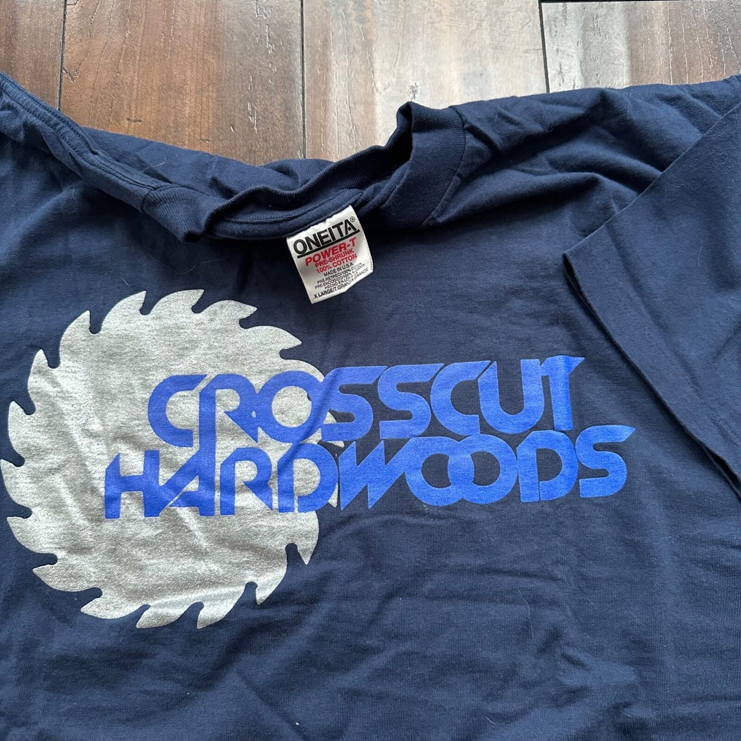 Oneita Crosscut Hardwoods PDX Vintage T Shirt Portland Oregon Construction XL