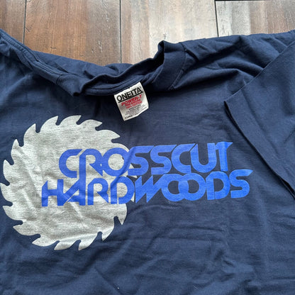 Oneita Crosscut Hardwoods PDX Vintage T Shirt Portland Oregon Construction XL