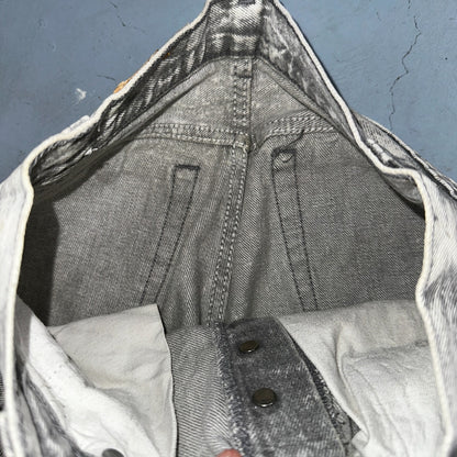 Levis 501 Vintage 80s USA XX Straight Leg Jeans Gray Acid Wash 28x30 Act 26x27