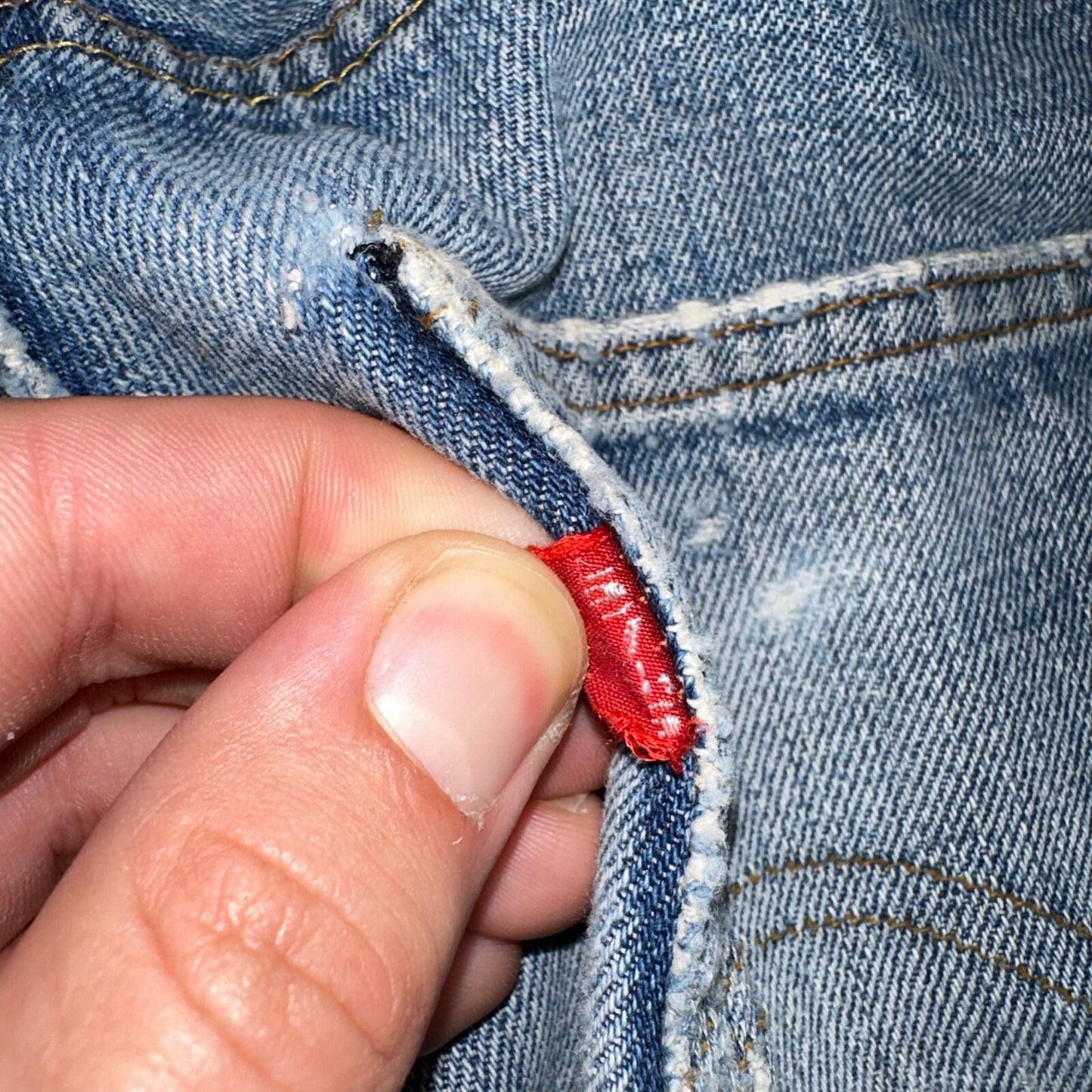 Levis 501 VTG 70s SS Redline Selvedge Jeans XX Thrashed 30x34 Act 28x29