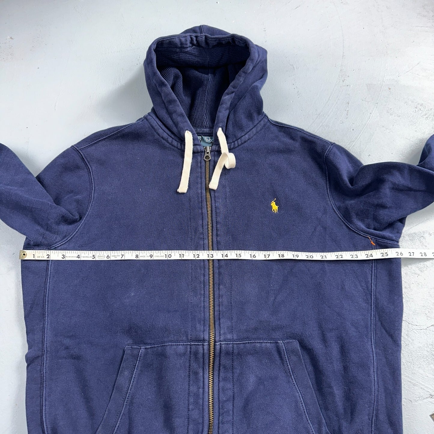 Polo Ralph Lauren VTG Full Zip Hoodie Men’s Size XL Cotton Blue Jacket 90s