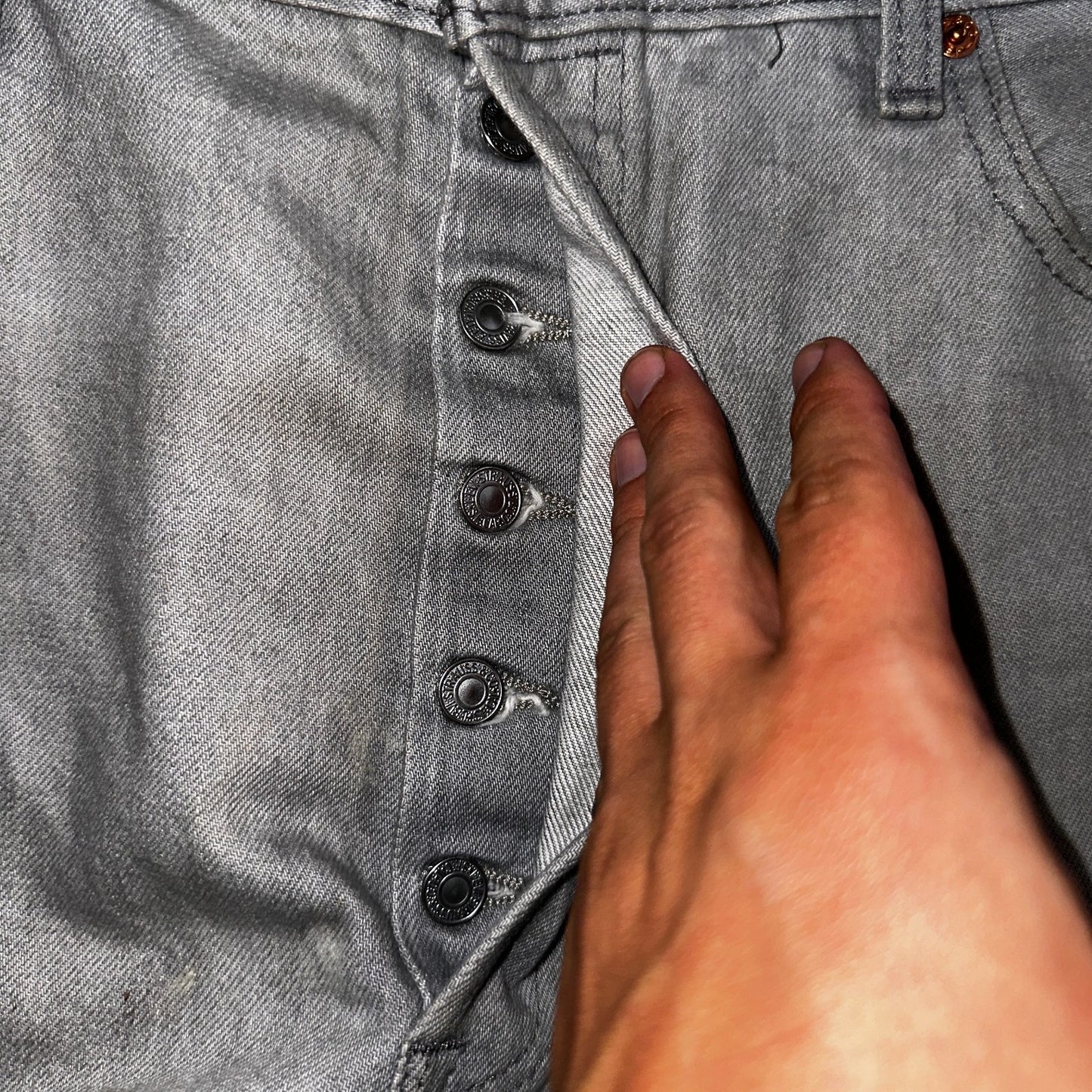 Levis 501 Vintage Y2K XX Straight Leg Jeans 40x30 Gray Wash 2000s Act 38x27