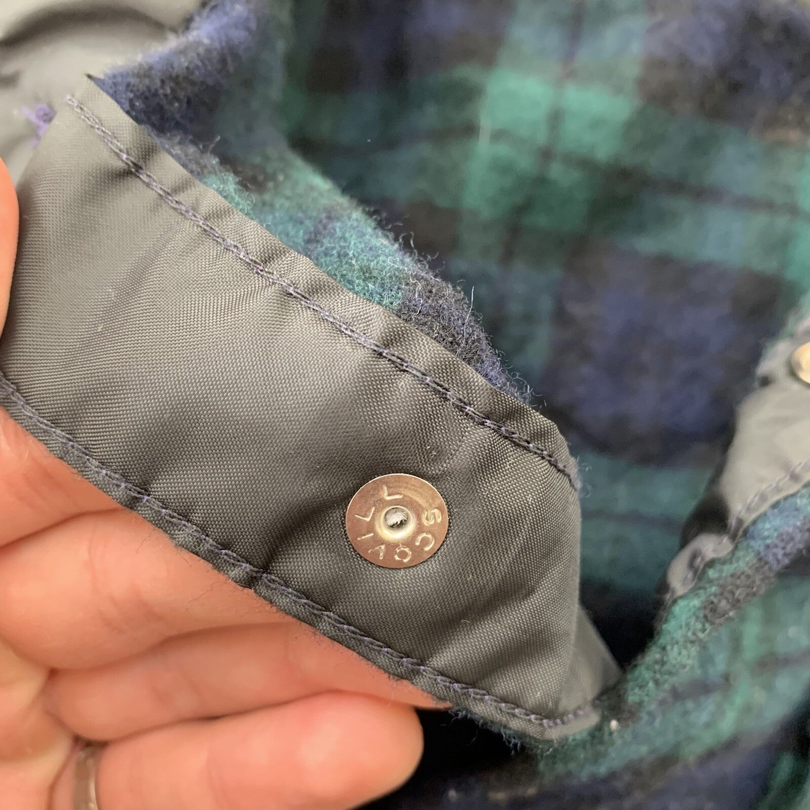 Pendleton Wool Plaid Shirt Western Wear VTG USA Green Pearl Snap Flannel 70s