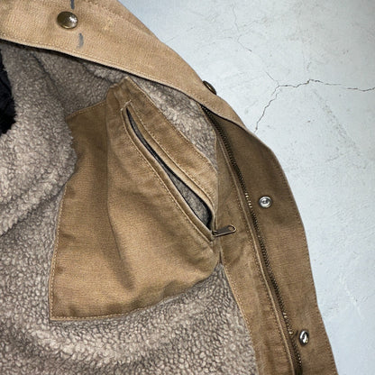 Carhartt VTG Bartlett Jacket 2XL Regular Brown Hooded Sherpa Lined 102285 Y2K