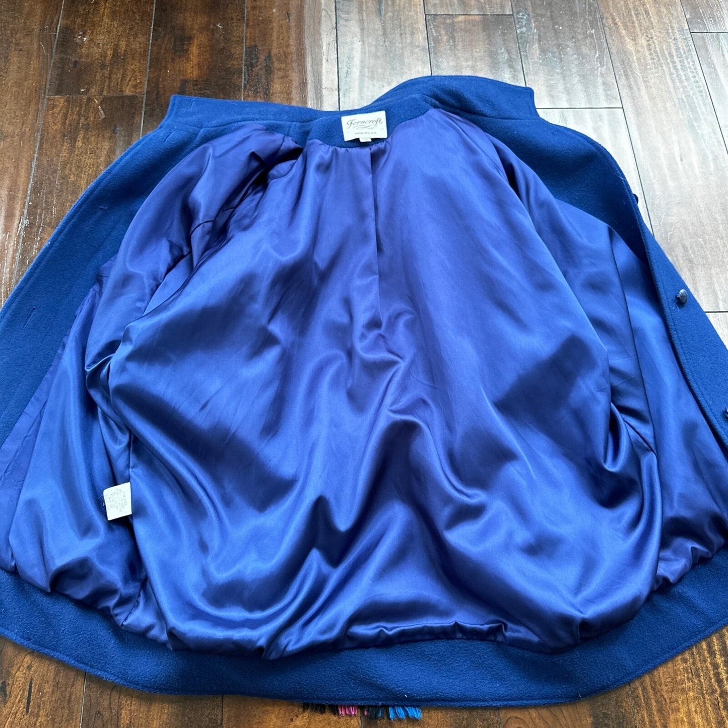 VTG Ferncroft Women's Fleck Blazer Jacket USA Union Made Sz 14 80s Pea Coat