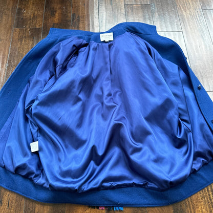 VTG Ferncroft Women's Fleck Blazer Jacket USA Union Made Sz 14 80s Pea Coat