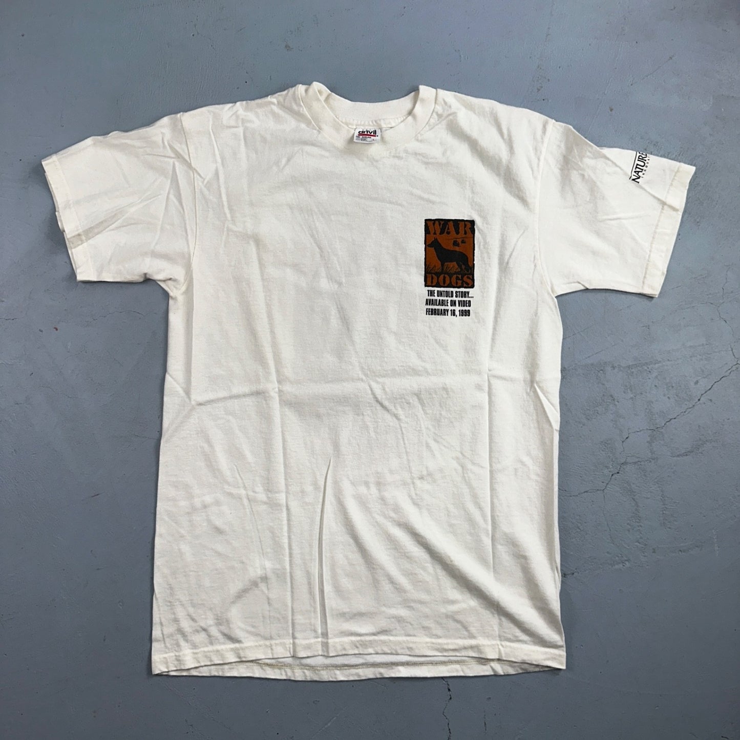 War Dogs Anvil 90s VTG T Shirt Forgotten Heros Army Large Graphic USA Animals