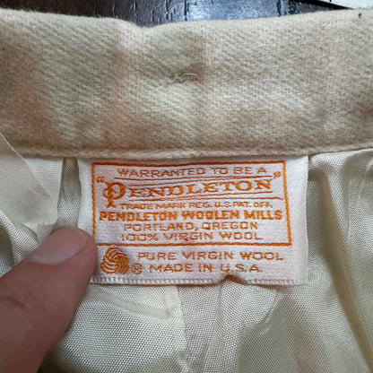 Vintage 60s Pendleton Women's Virgin Wool Size 8 Pants White Rockabilly 25x24