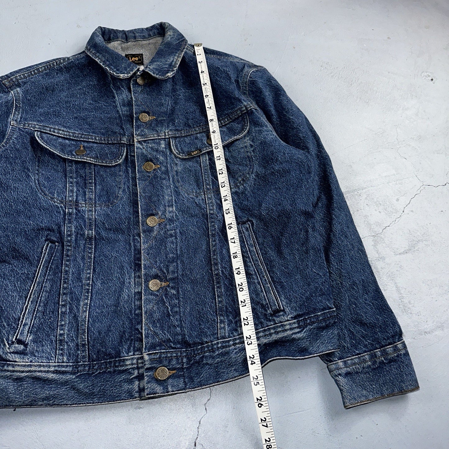 Vintage Lee Denim Jacket 40 M Western Bike Ride Cowboy Ranch Farm 153438 Jean