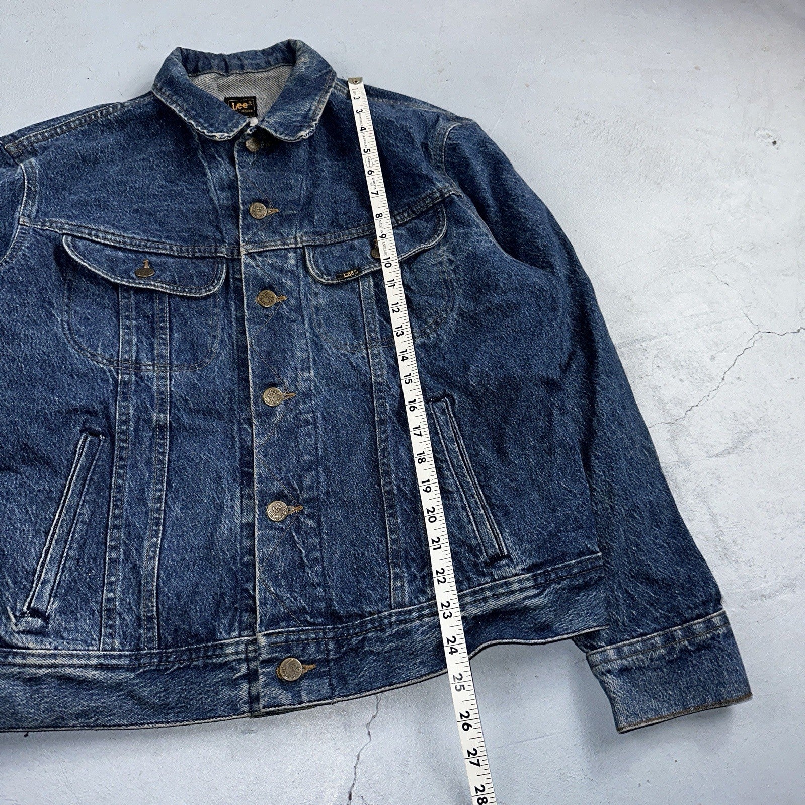 Vintage Lee Denim Jacket 40 M Western Bike Ride Cowboy Ranch Farm 153438 Jean