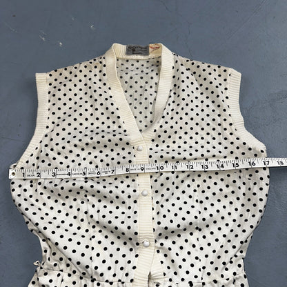 Vintage 1950s Koret of California Polka Dot Shirt Dress San Francisco Rockabilly