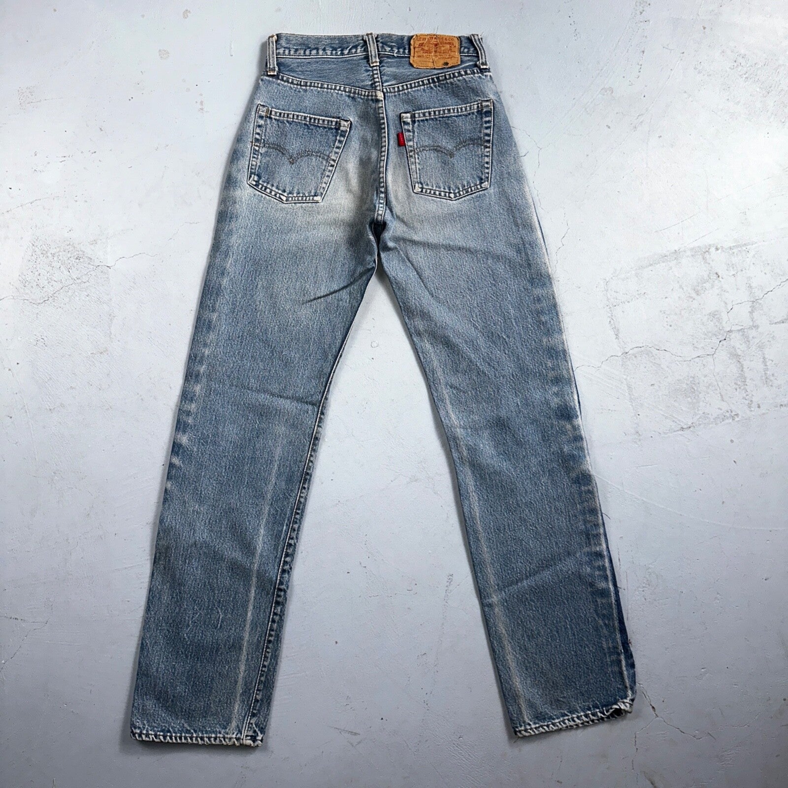 Levis 501 Vintage 80s Redline Selvedge USA XX Jeans Light Wash 28x36 Act 25x31