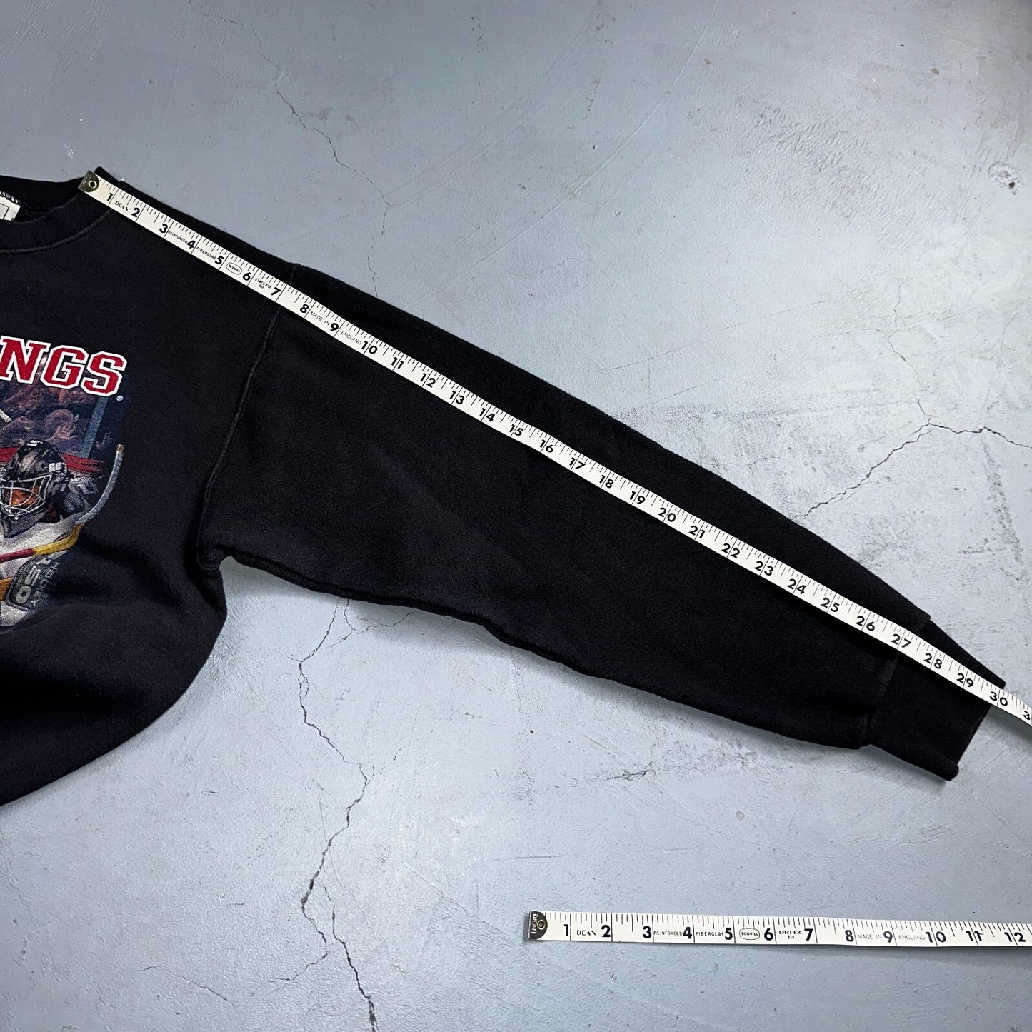 Vintage 90s Detroit Red Wings Lee Sport Sweatshirt USA Made NHL Mens L Black