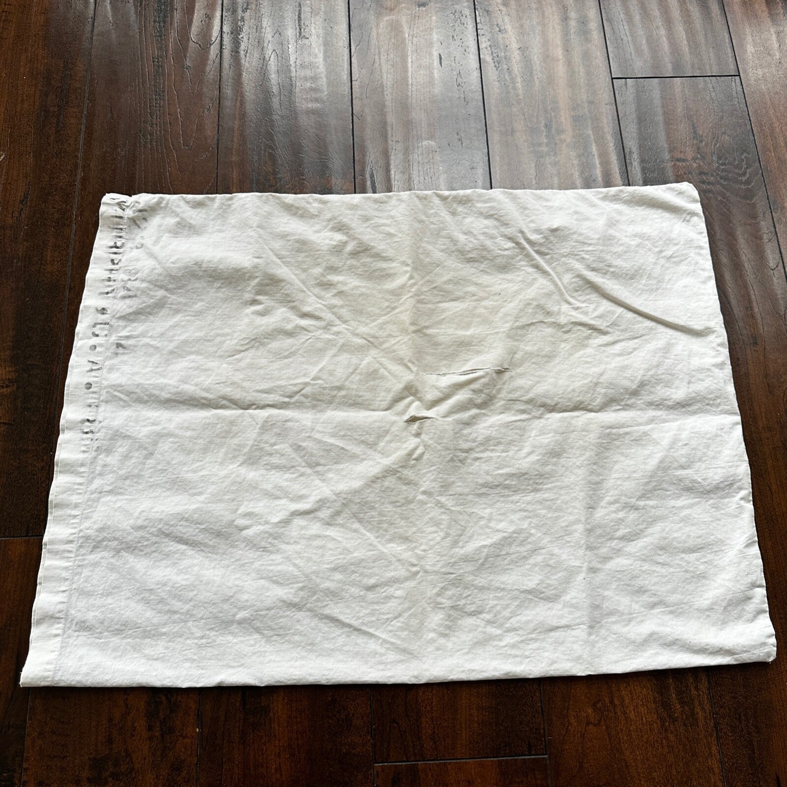 VTG WWII Pillow White Cotton USN Cover 1940s US Army Pillowcase 40s 50s